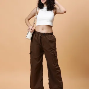 SCHp Relaxed Women Brown Trousers