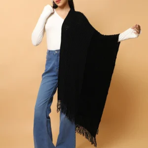 SCHp Wool Self Design Women Shawl