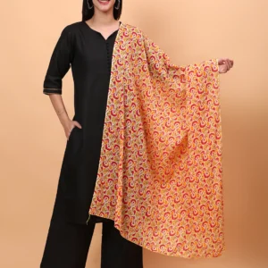SCHp Cotton Blend Floral Print Women Dupatta