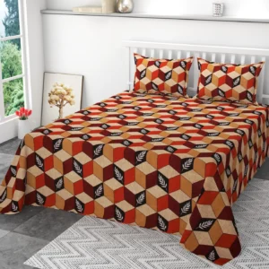 SCHp Cotton Double Flat Printed Bedsheet (Pack of 1, B_1)