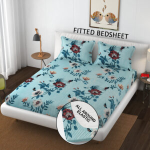 SCHp Cotton Double Flat Printed Bedsheet (Pack of 1, B19)