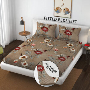 SCHp Cotton Double Flat Printed Bedsheet (Pack of 1, B25)