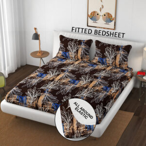 SCHp Cotton Double Flat Printed Bedsheet (Pack of 1, B12)