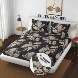 SCHp Cotton Double Flat Printed Bedsheet (Pack of 1, B33)