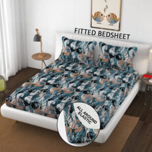 SCHp Cotton Double Flat Printed Bedsheet (Pack of 1, B37)